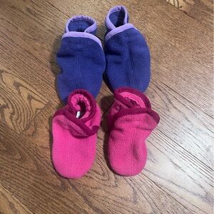 Patagonia Slippers for  Baby Toddler Synchilla Pink & Purple 6m, 12m, 18m